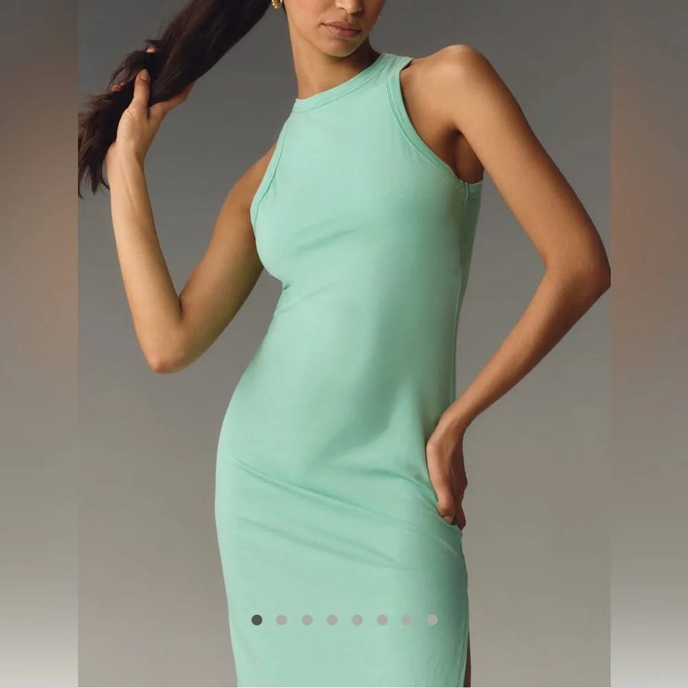 anthropologie mint green dress By Anthropologie V-Neck Tiered Bubble-Hem Dress